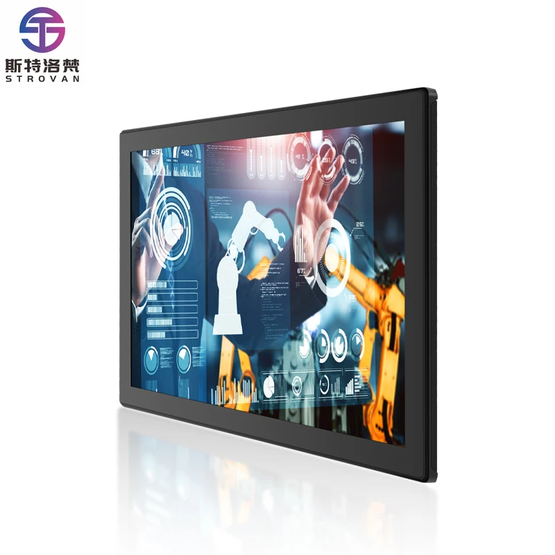 جزءا لا يتجزأ من 21.5 "3.8" 27 بوصة بالسعة اللمس LCD شاشة تعمل باللمس لوحة مسطحة تفاعلية مع واجهة DVI للخزانة #1