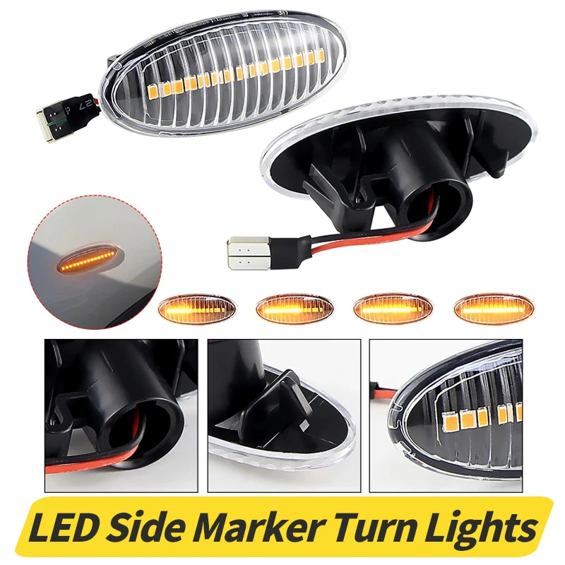 2PCS CANBUS For Mercedes-Benz Smart Fortwo/Forfour 453 2015 2016 2017 2018 2019 Led Dynamic Side Marker Turn Signal Lights