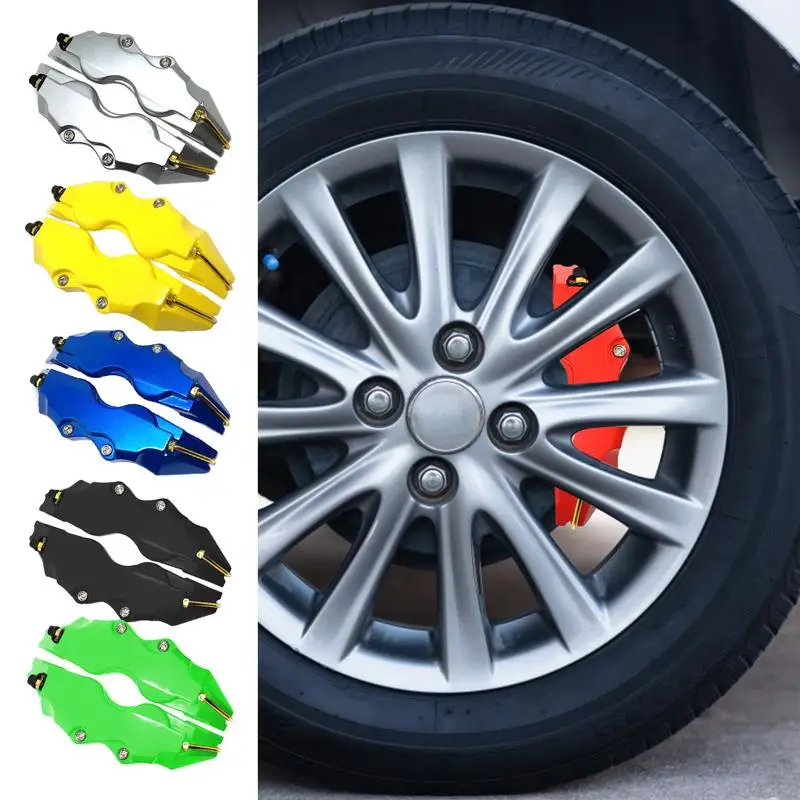 

2pcs Car 3D Disc Brake Caliper Covers Front Rear Racing Plastic Covers Case for 18.3-23.6inch Wheel Hub Decoration Accessories