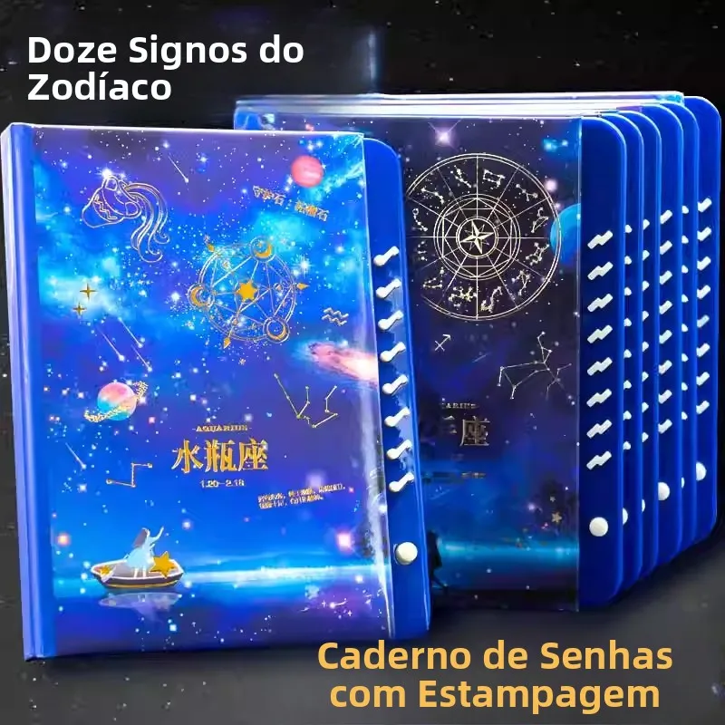 portable-lockable-zodiac-password-notebook-student-stationery-supplies-elementary-school-prizes-girl's-heart-delicate-task-book
