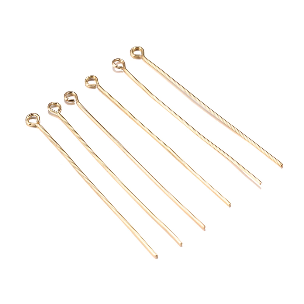 200 Teile/los 10-50mm Flachkopf Kugelkopf Auge Kopf Pins Anschlüsse für Halskette Anhänger DIY Schmuck Machen Zubehör Liefert – Detail 7