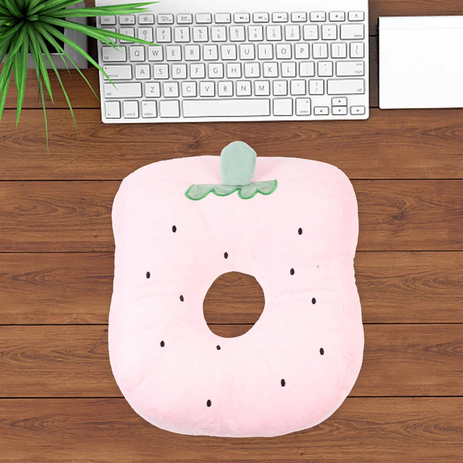 Wear-Resistant Nap Pillow with Ear Holes Ergonomic Shape Comfortable Support for Office Home School Sleep Rest
