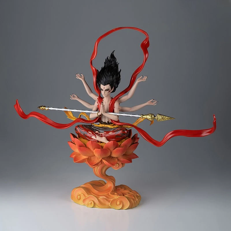 

Fire lotus six-armed Nezha, copper ornament gift