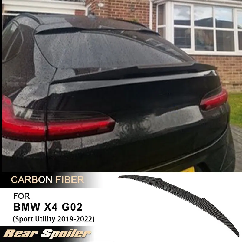 

Car Rear Trunk Spoiler Wings for BMW X4 G02 Sport Utility 2019-2022 Racing Rear Spoiler Boot Wing Lip Body Kit Carbon Fiber