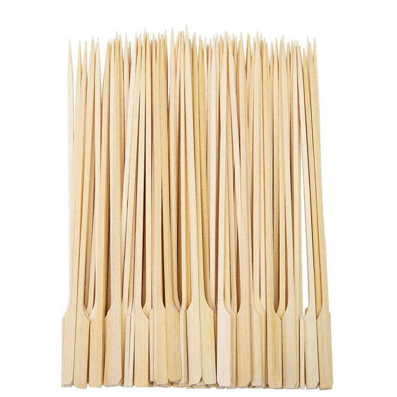 

400Pcs Bamboo Paddle Skewers Barbecue Bamboo Skewers Cocktail Sticks For Barbeque Kebabs Cocktails Buffets Party 15Cm