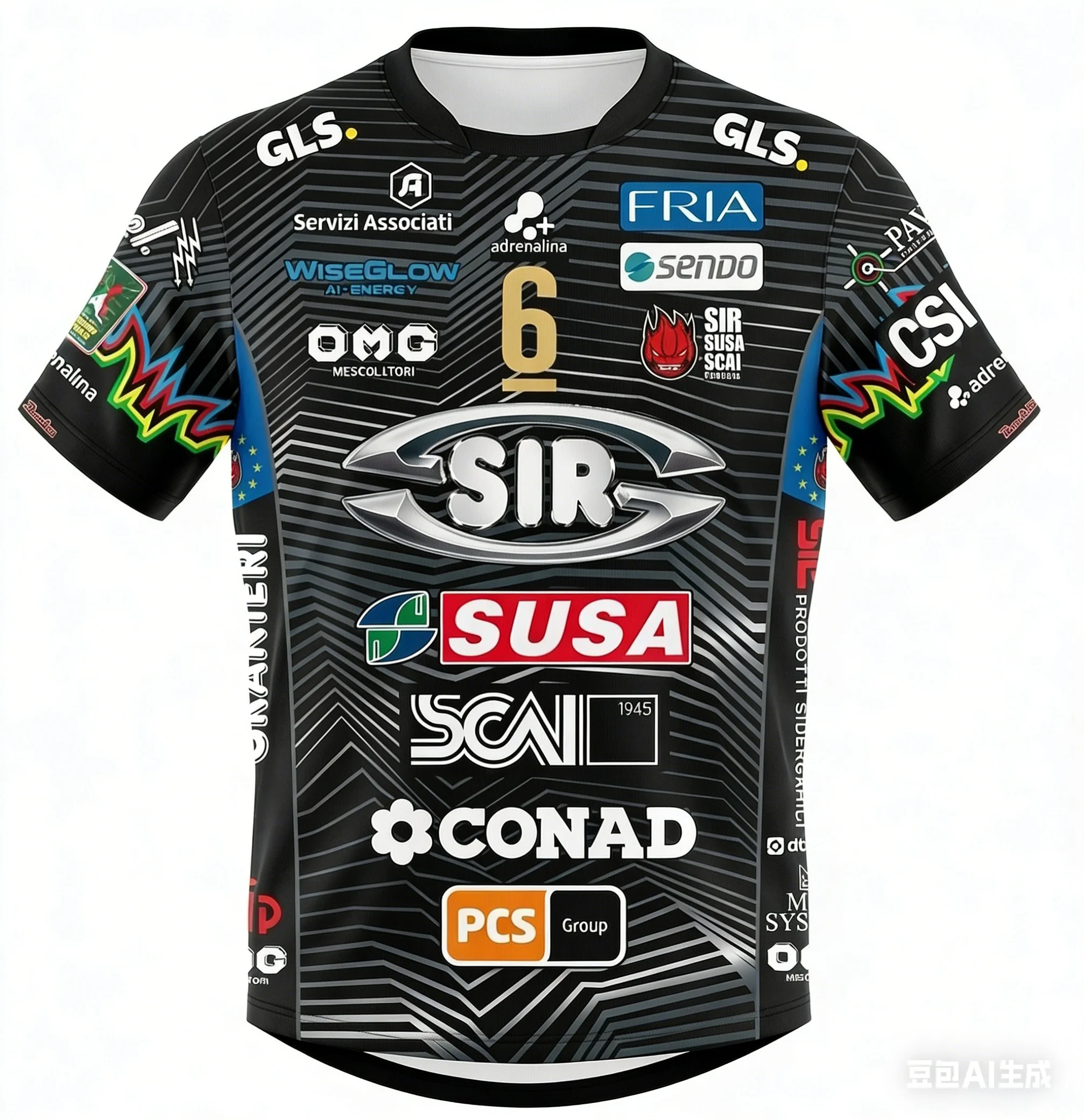 Nova Camisa de Voleibol Masculina 2026 Sir Susa Scai Perugia 14 Yuki Ishikawa Manga Curta Uniforme de Equipe Secagem Rápida para Treino