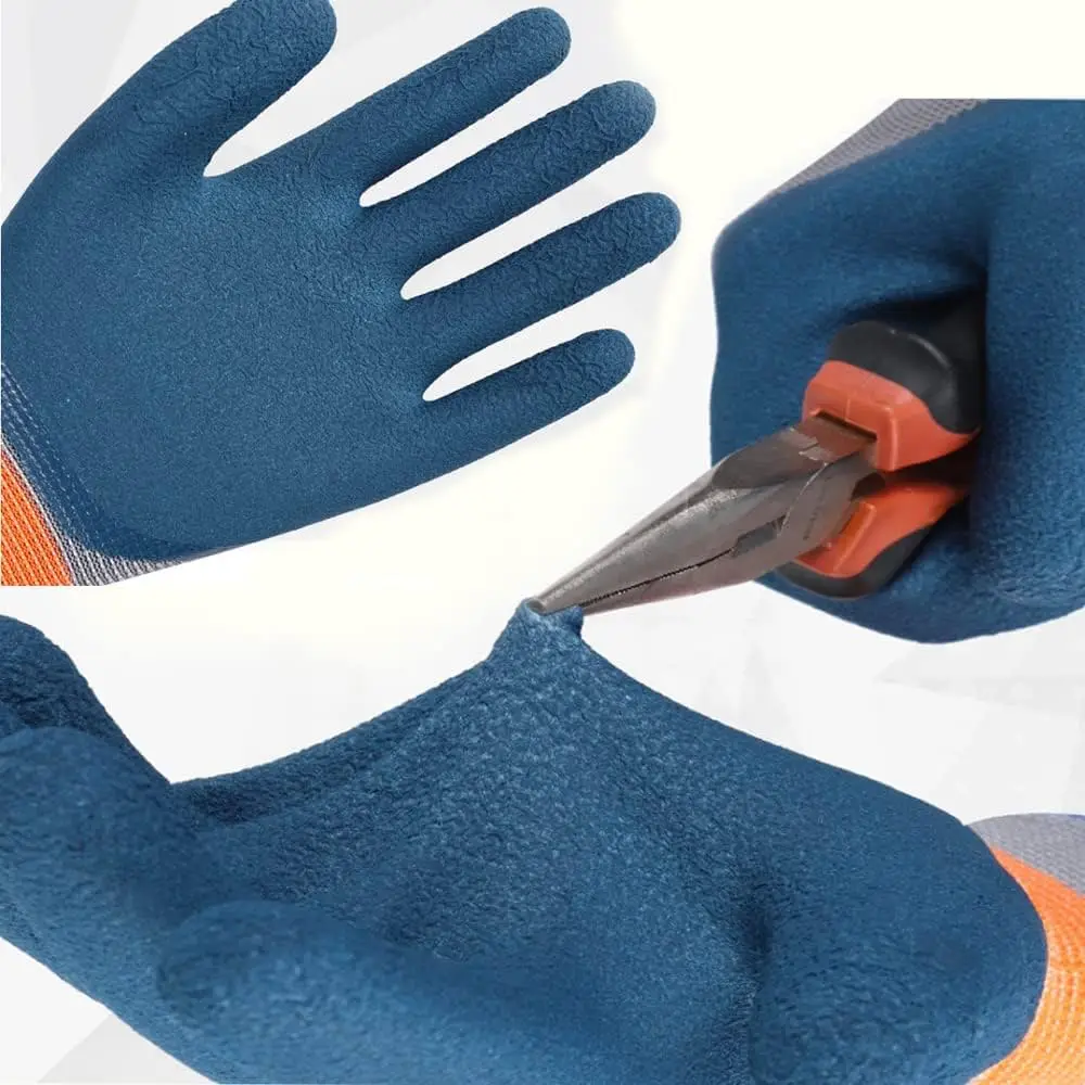 1/2Pairs Men Tire Rubber Gloves Wear-resistant Non-slip Work Gloves Auto Repair Workshop Protection Labor Protection Gloves