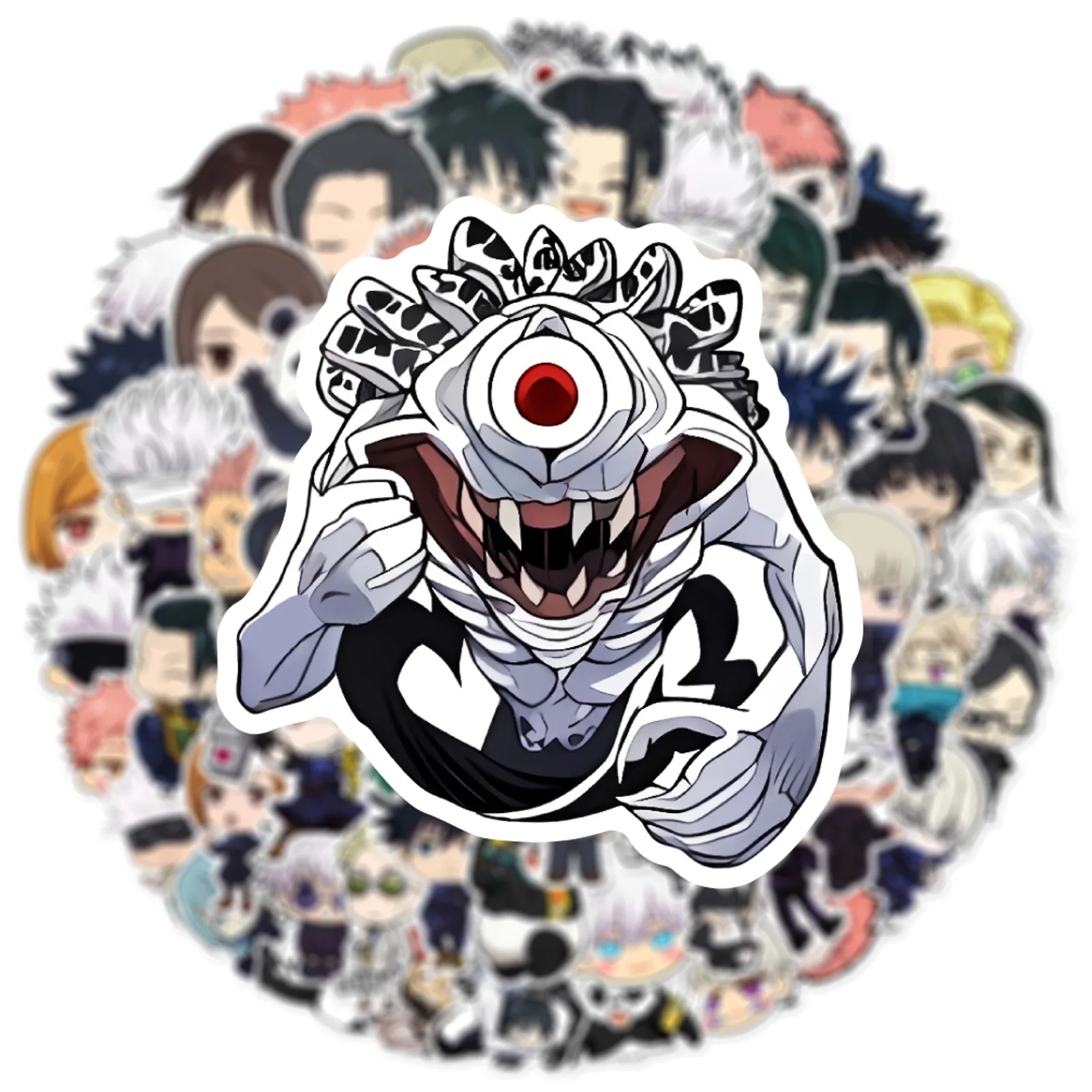 60 قطعة أنيمي لطيف نمط Jujutsu Kaisen سلسلة الكتابة على الجدران ملصقات مناسبة لخوذات الكمبيوتر المحمول سطح المكتب الديكور ملصقات صناعة يدوية اللعب #5