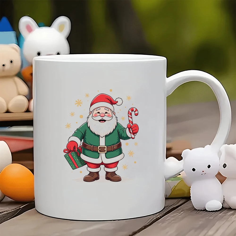 

11oz Santa Claus cartoon mug + cartoon cup Christmas Gift Kids Cup Family Office Coffee Cup Set