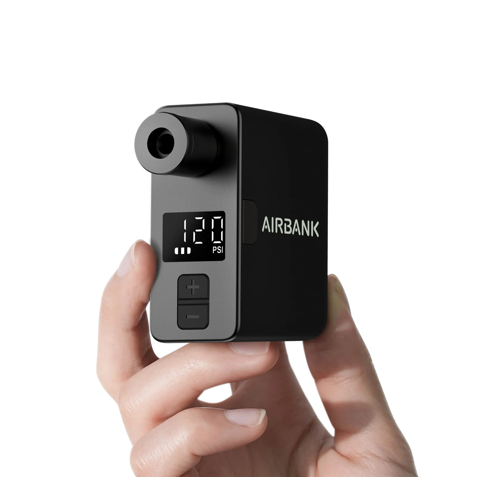 

AIRBANK Pocket Pro Electric Mini Bike Pump with Gauge Max 120PSI Bicycle Air Pump Auto Shut-Off Tire Inflator for Bikes Balls
