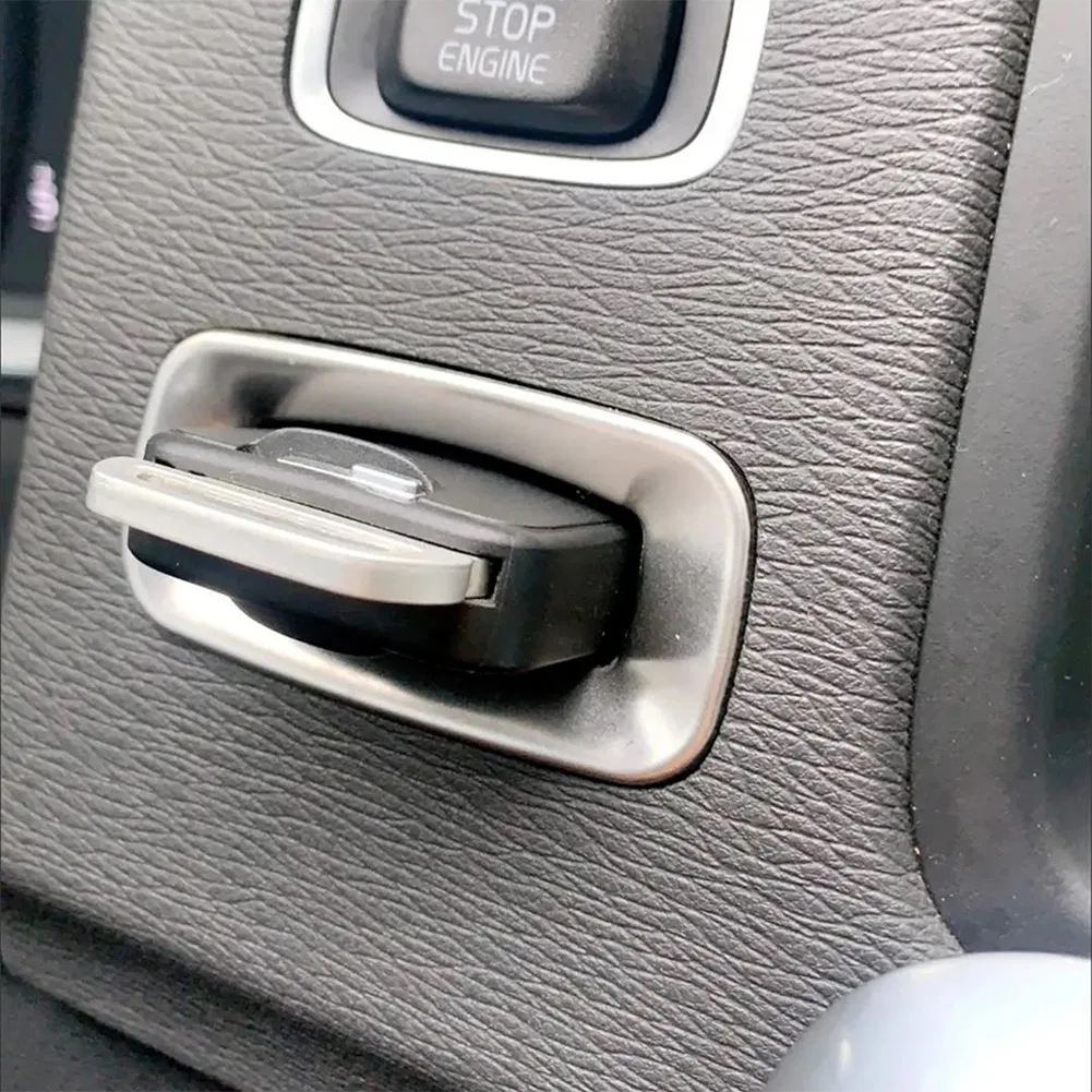 Car Start Button Decoration Frame Stainless Steel Keyhole Cover Trim For Volvo For XC60 2009-2017 For S60/ For S60L