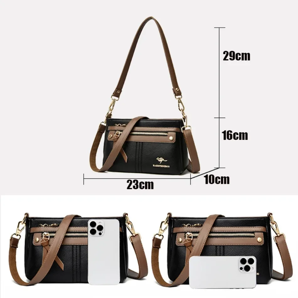 Luxury Designer Soft Leather Shoulder Crossbody Bags for Women 2024 High Quality Messenger Bags Ladies Purses and Handbags Sac