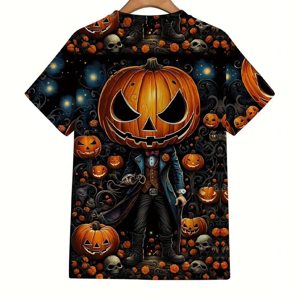 Halloween Graphic T-shirt Round Neck T shirt Men 3D Print Men's Clothing Harajuku Street T-shirts for Men Fashion Mens Clothing