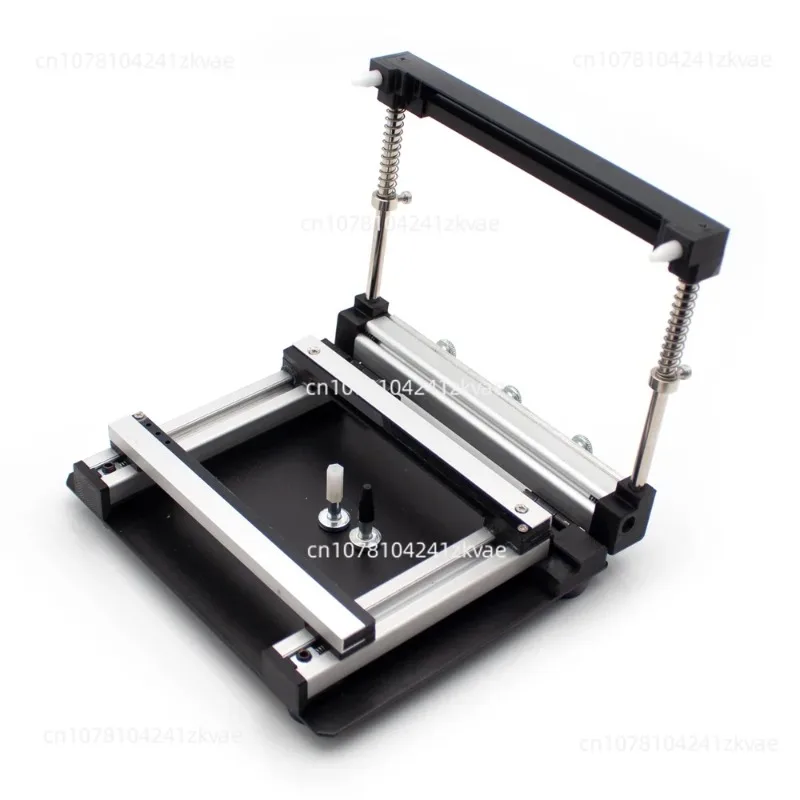 100x100MM Manual Small Screen Printing Station SMT PCB Steel Mesh Solder Paste Printing Table