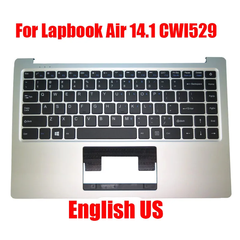 

New Laptop Palmrest For Chuwi For LapBook Air 14.1 CWI529 CWI539 Silver With English US Keyboard Upper Case