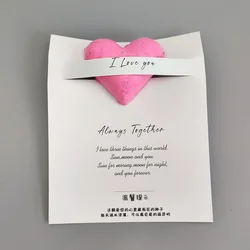 Pink Heart Shaped Seed Paper Will Sprout 3D Love Gift Plantantable Seeded Paper Card Lover's Present Wedding Invitation  Card