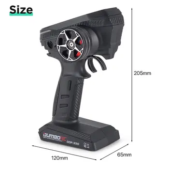 DUMBORC 2.4G 10通道數位無線遙控器 DDF-350 發射器帶接收器,適用於遙控汽車、船、坦克,帶液晶顯示器和 FHSS 系統 8 最佳銷售 遙控船拖車 - №7