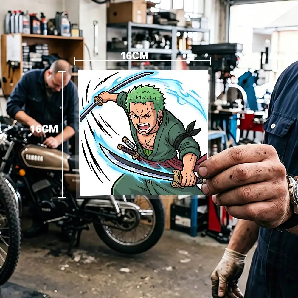 

Anime One Piece Roronoa Zoro Waterproof Stickers For Decorating Car Windows Motorcycles And Computers.