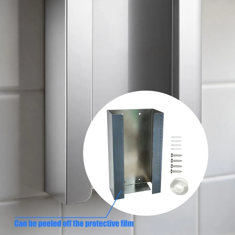 Single Box Glove Box Dispenser Holder in Metal with Wall Mount Design, Open Front Loading for Lab Room, Wash Area, Clinic Room
