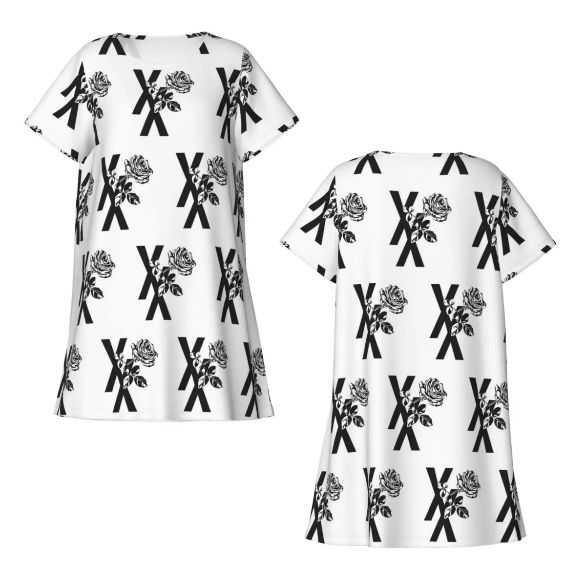 Custom Lost Americana MGK Short Sleeves Nightdress For Sleeping Sleepshirts Women Short Sleeve Nightgowns Soft Pajama Dress
