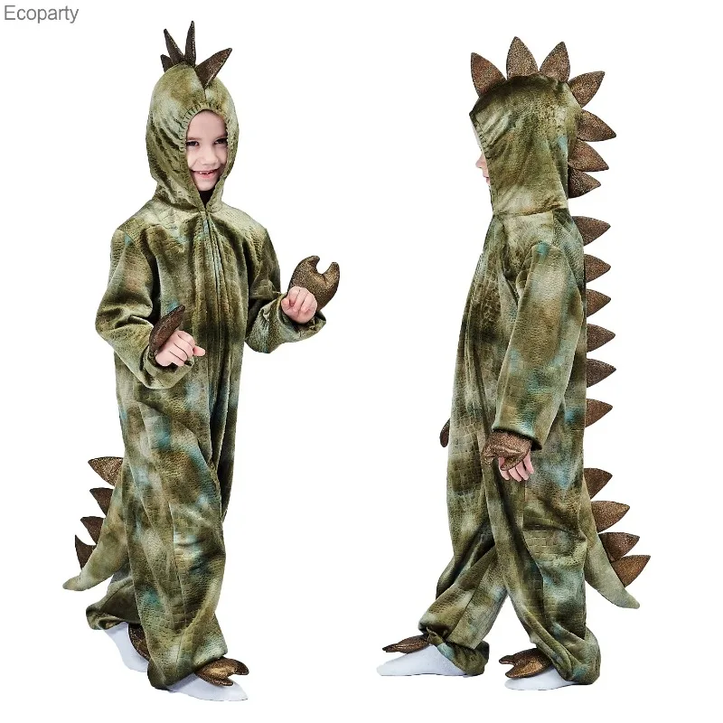2-8T Toddler Kids Child Dinosaur T-Rex Costume Cosplay for Boys Halloween Purim Party Disfraz Fantasia Dress Up Hoodie Jumpsuit
