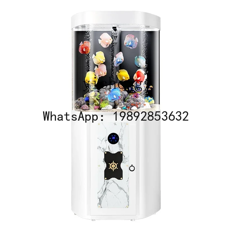 intelligent control floor-to-ceiling living room water-free bottom filter self-circulation dry and wet separation fish tank