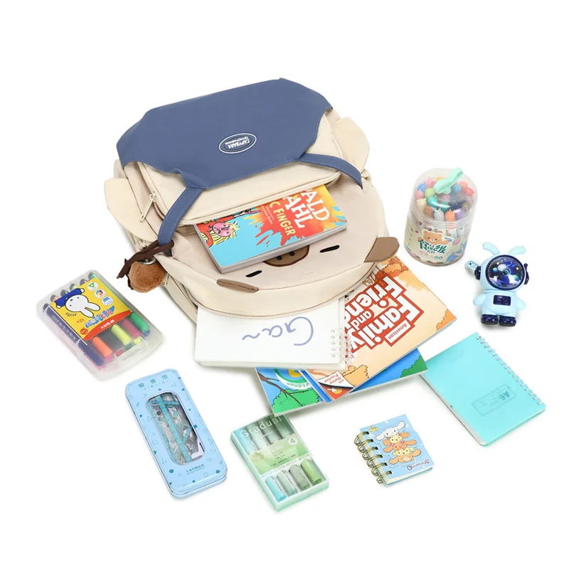 Capybara Backpacks Y2K Cute Backpack Plush Back To School Bag Cartoon Soft Funny Animal Large Capacity Unisex Student Backpacks