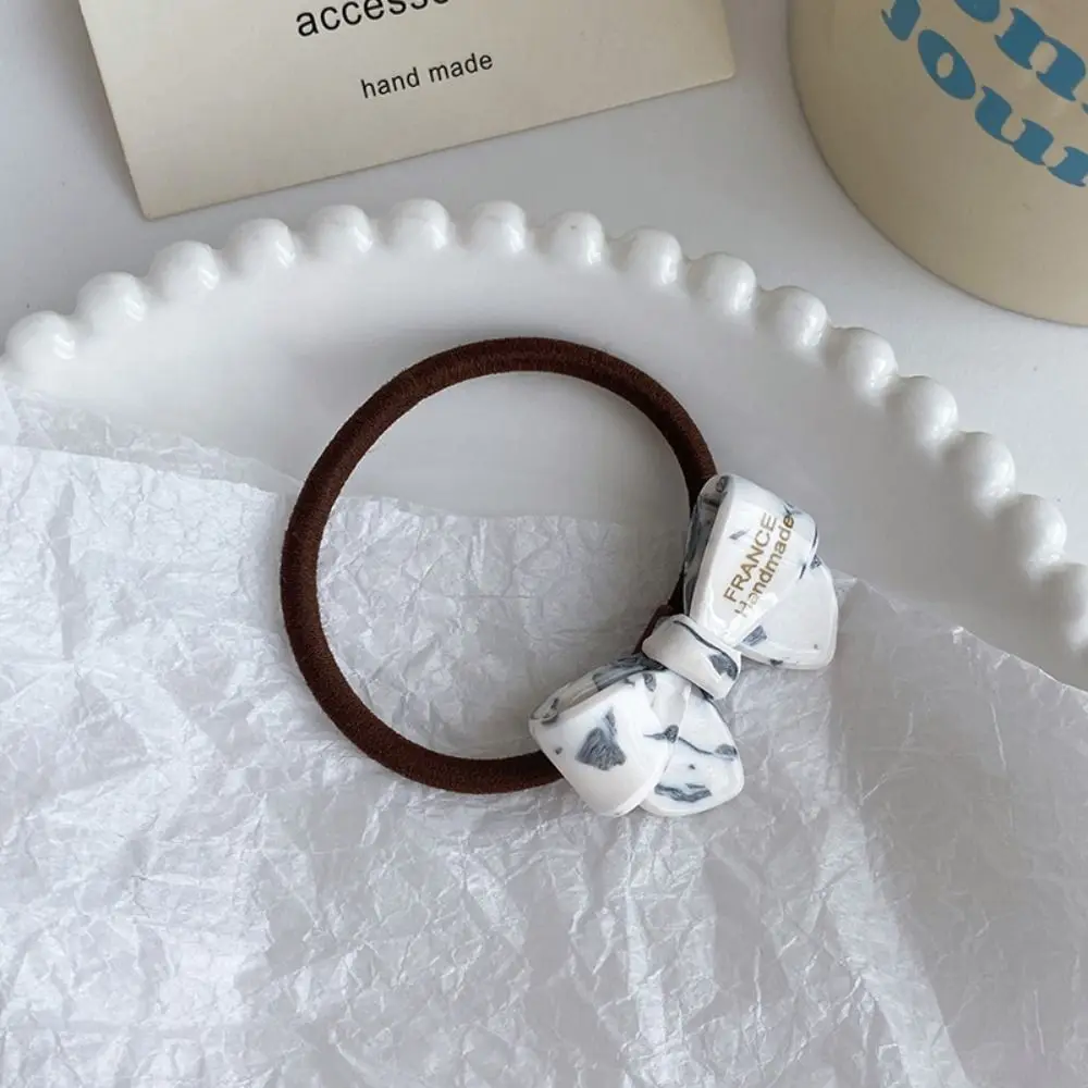 

Korean Style Bowknot Hair Rope Hair Bands Ponytail Holder Acetate Bow Scrunchies Hair Accessories Headwear Hair Rubber Bands
