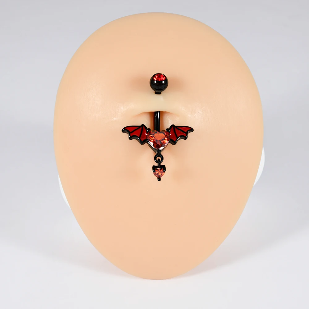 الفولاذ المقاوم للصدأ الأحمر الزركون الحاجز الفرس الشر الأذن الزنمة اللولب القرط الشفاه الدائري الحلمة الدائري الصناعية ثقب مجوهرات للجسم #6