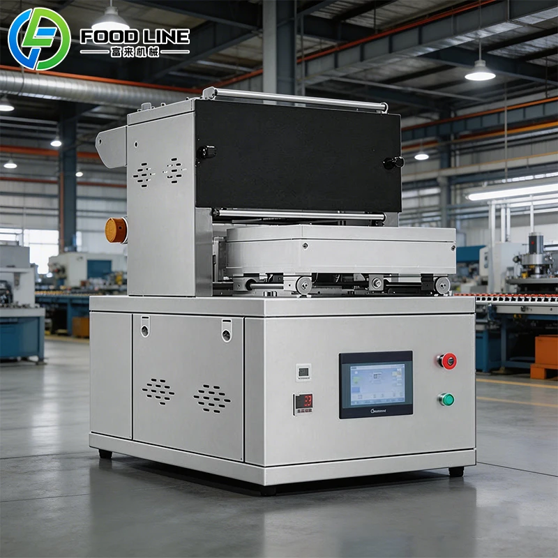 Industrial Grade Sheet Film Modified Atmosphere Packaging Machine Ready to Eat Meal Map Food Tray Sealing Machine