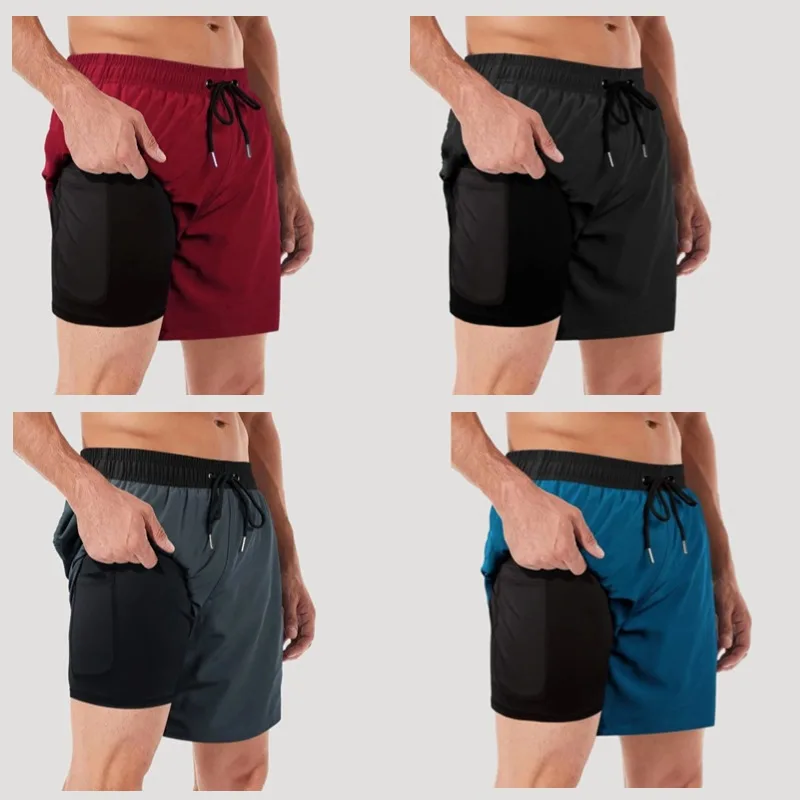 Men's Fashion Versatile Lined 2-in-1 Casual Fitness Pants