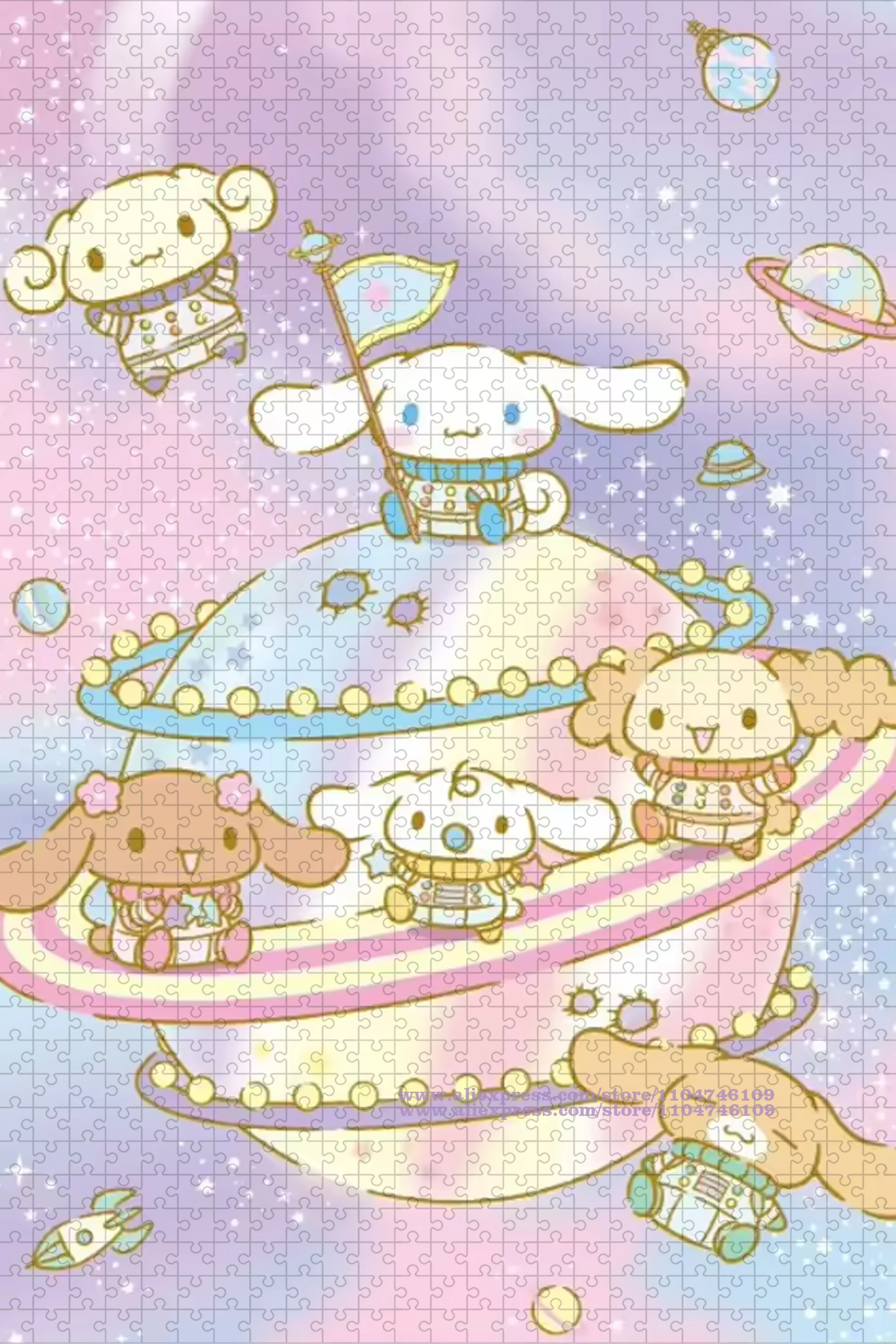 Sanrio Cinnamoroll Puzzle Jigsaw 108/200/300/500/1000/1500Pcs Jigsaw Puzzle Intelligence Puzzles for Kids Gift with Box