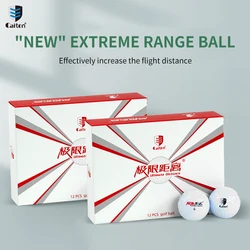 Caiton 12/6/3pcs Extreme Distance Golf Balls - Dual Layer Core with Aerodynamic Design - Fly Further and More Stable