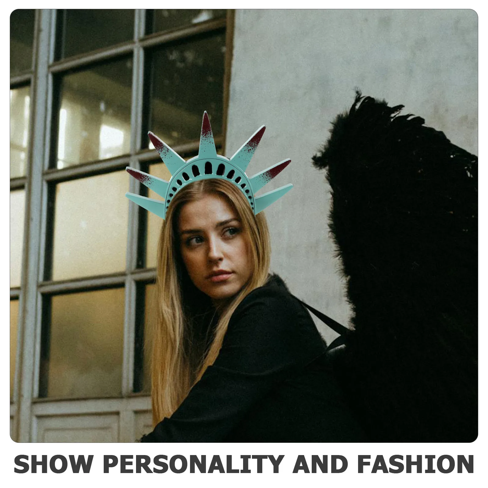 Fascia per capelli Statua della Libertà Accessori per costumi Corona per copricapo per il Giorno dell'Indipendenza a LED