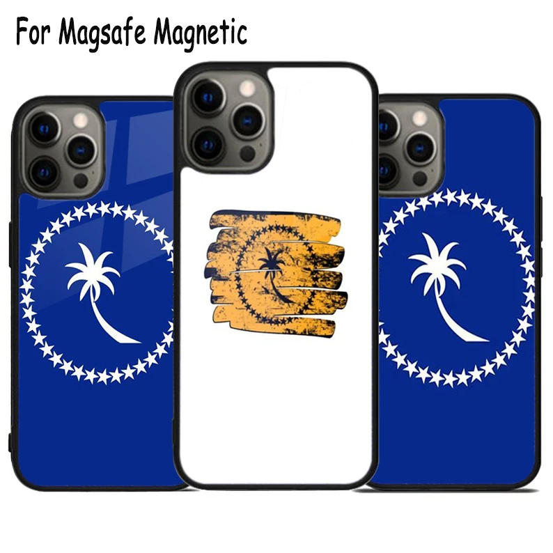 

Chuuk Chuukese Pride 691 Wireless Charge Magsafe Phone Case For iPhone 15 16 14 13 11 12 Pro Max Plus Magnetic Bumper Cover