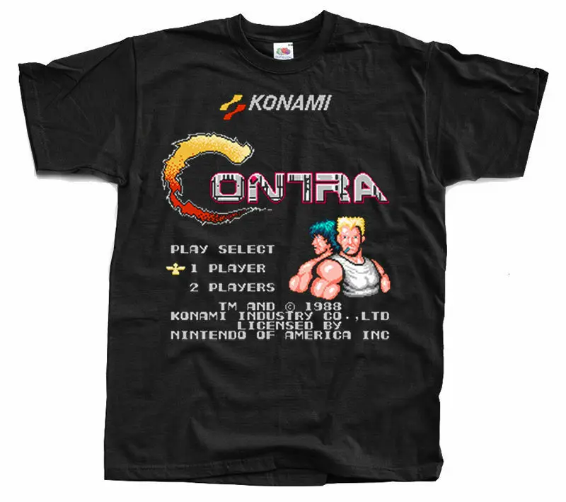 Contra Nes T shirt Black Arcade Famicom NES all sizes S - 5XL