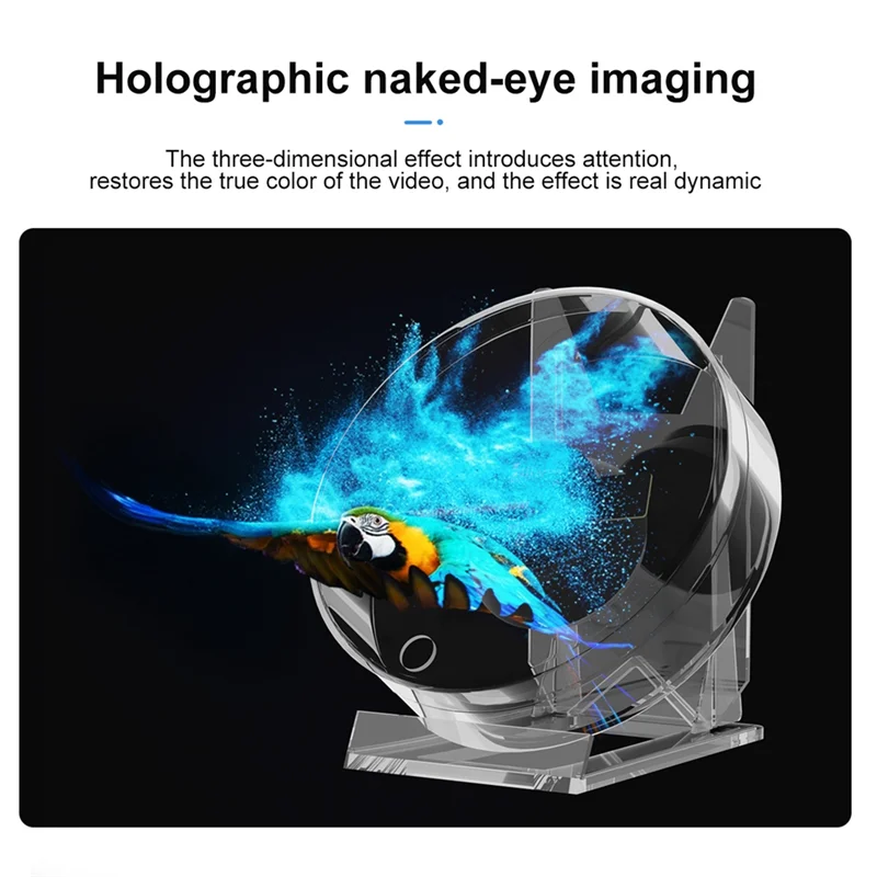 Projetor Holograma 3D Ventilador, Sinal LED Desktop, Jogador Holográfico Lâmpada, Display Remoto, Imagens de Suporte e Vídeo