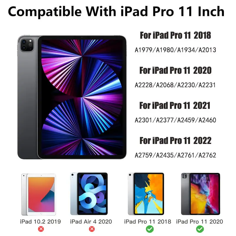 Trị Gấp Mềm Mại Ốp Lưng TPU Vỏ Bảo Vệ Cho IPad Pro 11 Inch 1st 2nd 3rd 4th Thế Hệ Máy Tính Bảng ốp Lưng Với Bút Chì