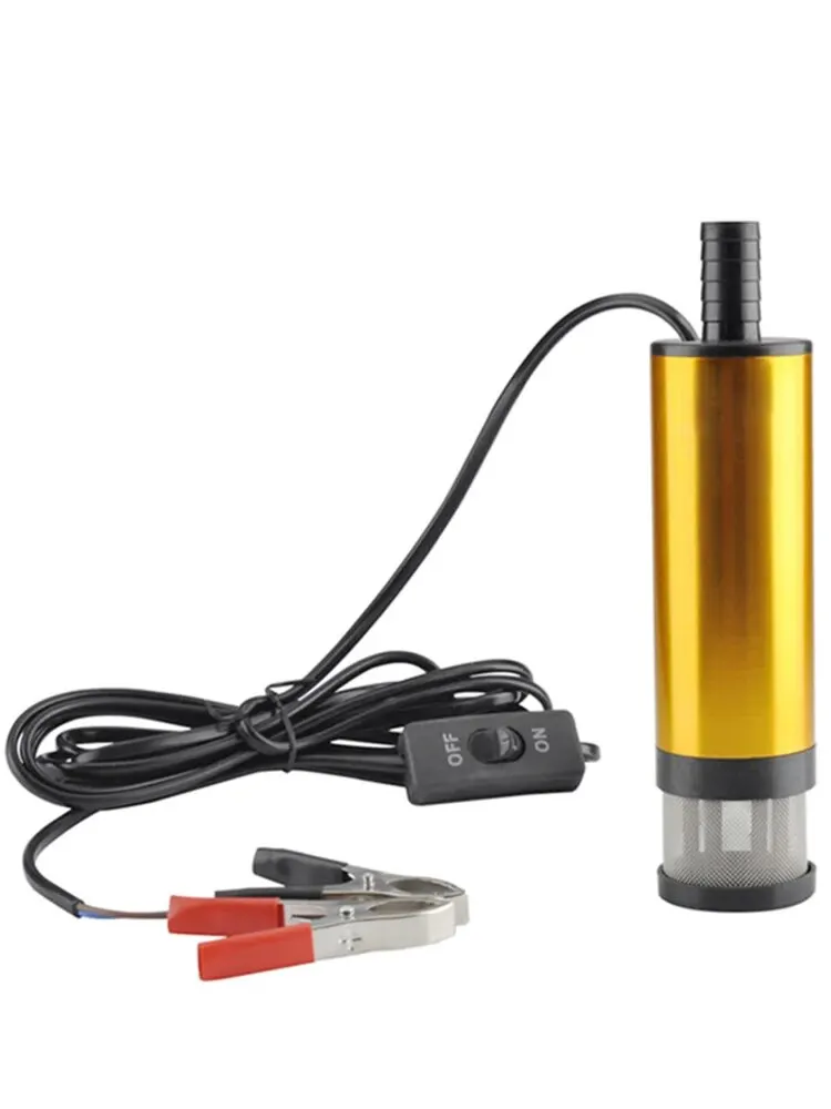 Samochodowa elektryczna pompa olejowa DC 12V do automatycznego pompowania oleju napędowego Zatapialna pompa do przetaczania paliwa 12L / Min Obudowa ze stopu aluminium — zdjęcie 2