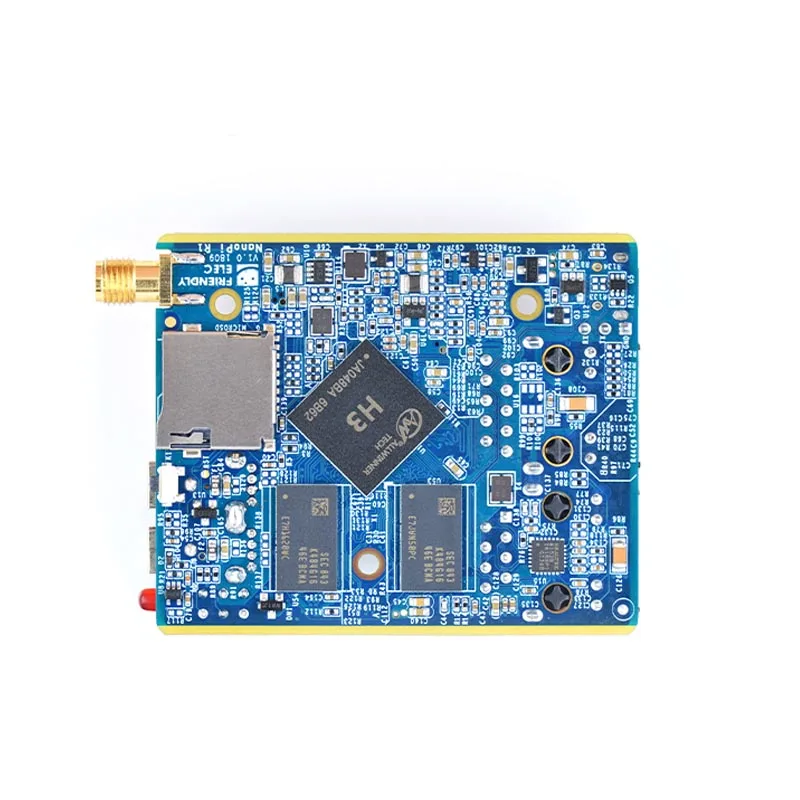 عرض ساخن لعام 2025 جهاز توجيه Nanopi R1 1GB RAM/8GB ثنائي الشاشة لإنترنت الأشياء IoT، يدعم مصدر مفتوح Ubuntu و OpenWrt