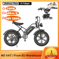 HAPPYRUN HR-G50 Adults Electric Bike 18Ah Battery 750W Electric Nicycle 20 Inch 50Km/h Max Speed Max Load 150kg Mountain Bikes