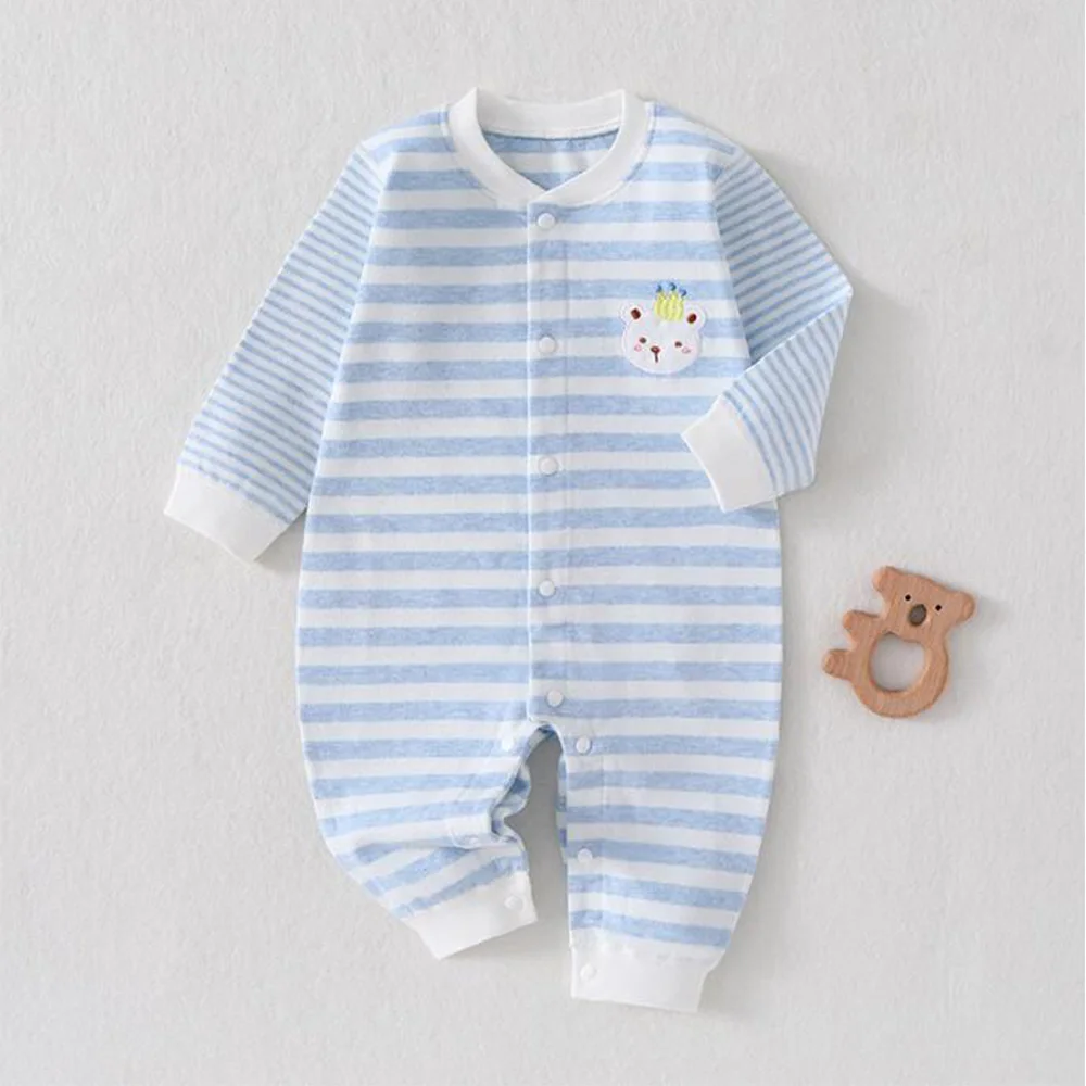 

Baby Boys Clothes 100% Cotton Baby Rompers Long Sleeve Striped Spring Autumn Baby Jumpsuits For Girls Newborn Onesies