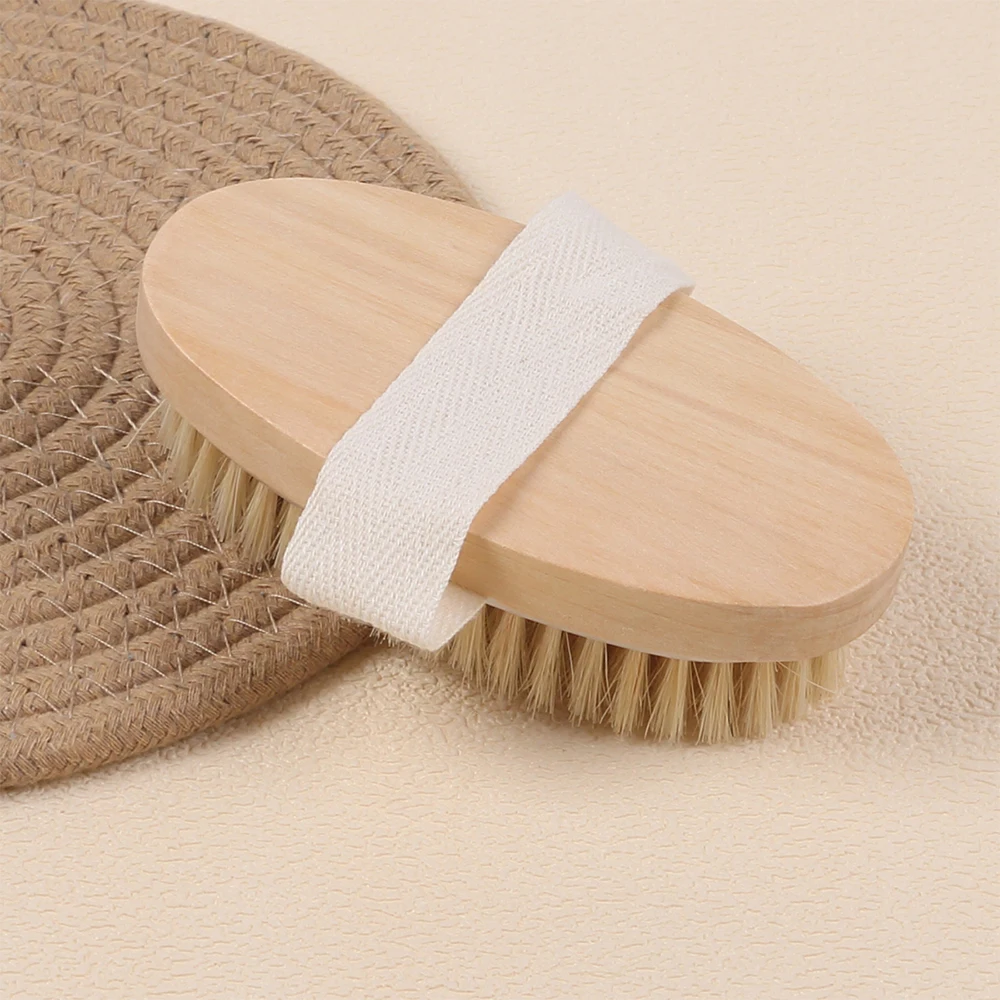 Cepillo Corporal de Cerdas Naturales, Exfoliante, para Baño y Uso Doméstico