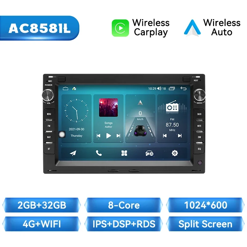 Android 14 Draadloze Carplay Autoradio Speler Voor VW PASSAT B5 MK4 MK5 SHARAN Jetta Bora Polo TRANSPORT T5 CITI CHICO Multimedia