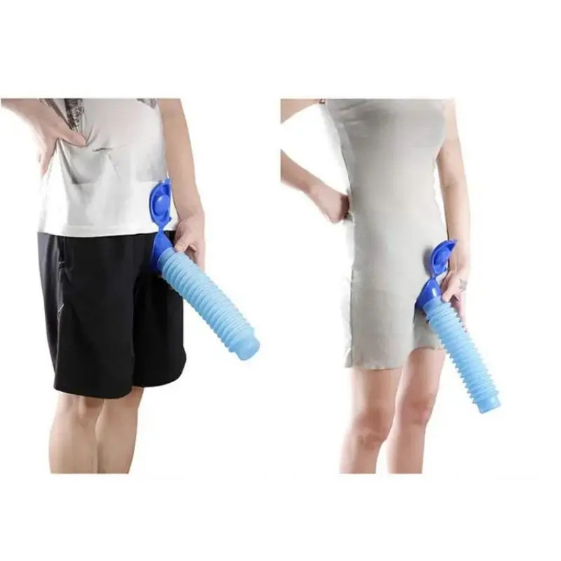 Urinario portátil retráctil para adultos, orinal suave Personal móvil para viajes en coche al aire libre, Camping de tráfico, 750ml