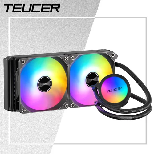 Teucer-enfriador de CPU de refrigeración por agua, ventilador de ordenador RGB, 120, 240, 360MM, disipador de calor, radiador integrado LGA 1700/1151/2011/1200 AMD AM4 AM5