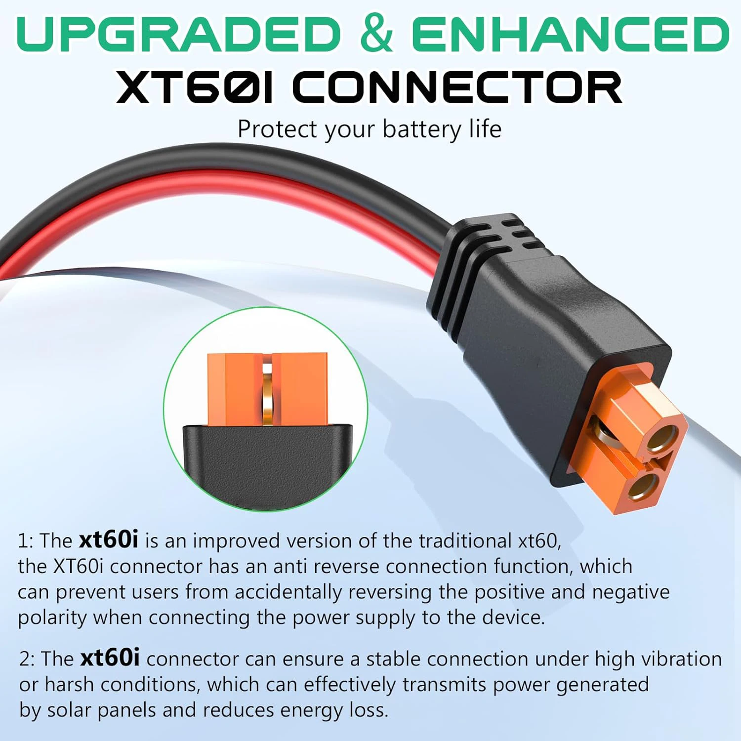 20FT/6m XT60i to Solar Connector Extension cable pure copper 12AWG For Solar Panel LiFePO4 Batteries Ecoflow Power Station