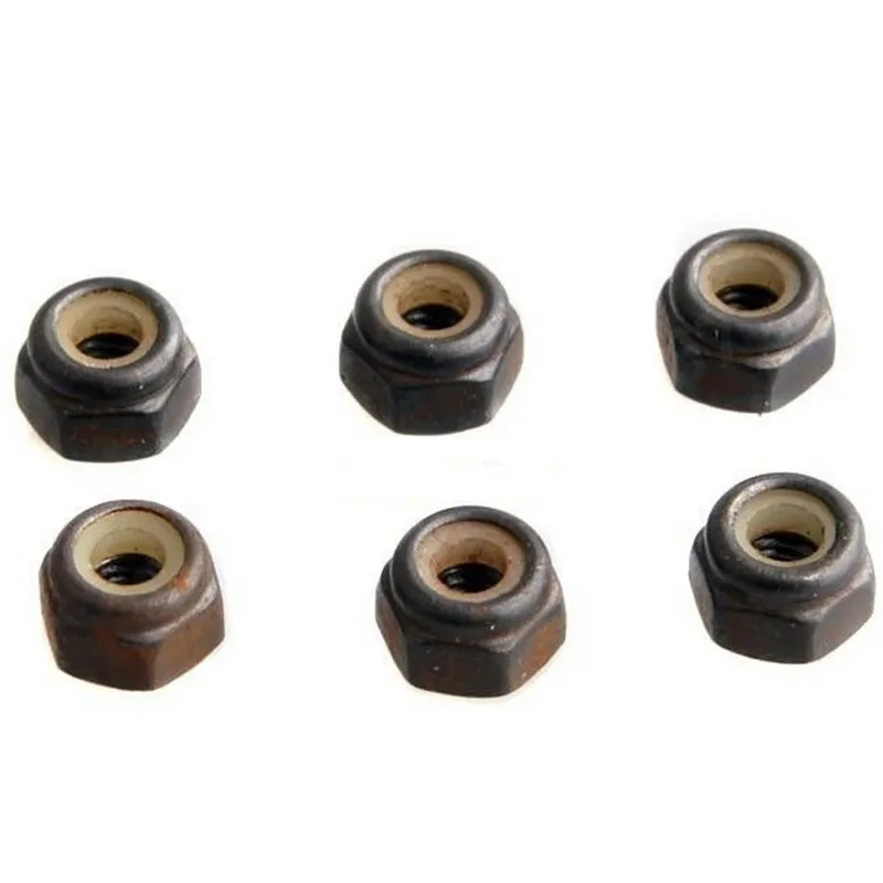 6pcs 02102 85793 Nylon Nut M3 3mm Thread - Behemoth For 1/10 HSP HiSpeed Parts RC Car Buggy Truck