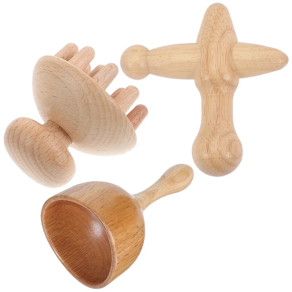 

1 set 1 Set Of Wooden Massage Tools Body Massager For Neck Shoulder Back Head Muscle Relief Deep Tissue Home Use Portable Wood