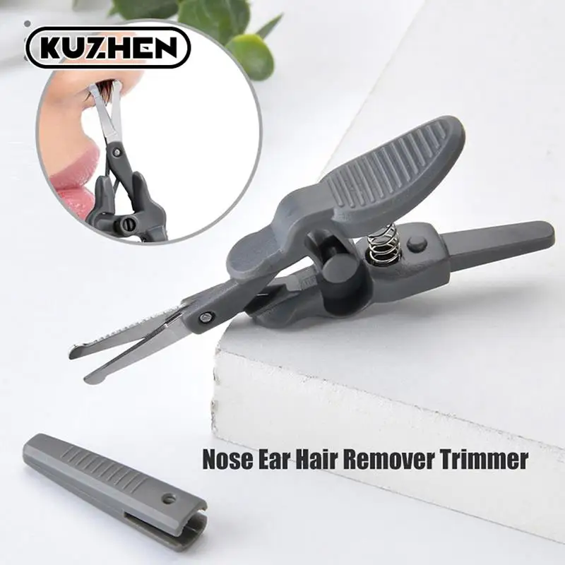 2Pcs/Box Stainless Steel Mini Portable Curved Mustache Nose Ear Hair Remover Scissor Trimmer Small Scissors